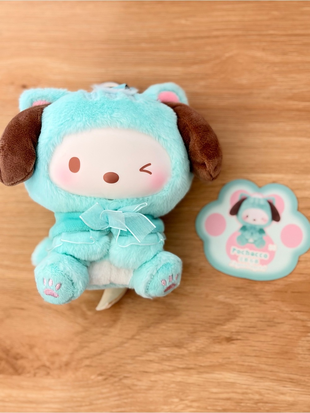 Sanrio characters Play with Kittens Pochacco plush keychain